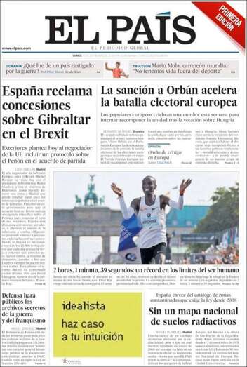 Portada de un periódico de esta jornada (Foto TA)